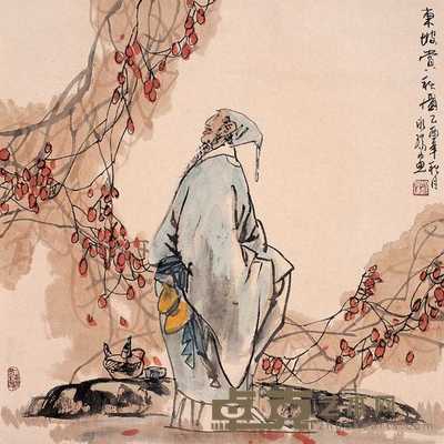 穆永瑞 东坡赏秋图 镜心 66×66cm